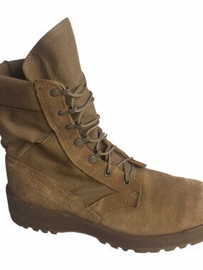 Army Combat Boots Mens Size 9.5 R Brown Suede Hot Weather Coyote Vibram Military